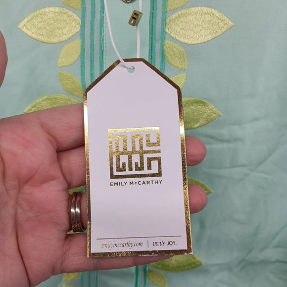 NWT/Bag Emily McCarthy New Proper Top SZ XS Yacca/Lemon 100% Tencel $220 MSRP - Picture 3 of 16